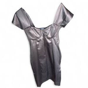 New ▶️ French Connection ◀️ Tomi Sexy Little Leather Black Dress LBD  , Size 6